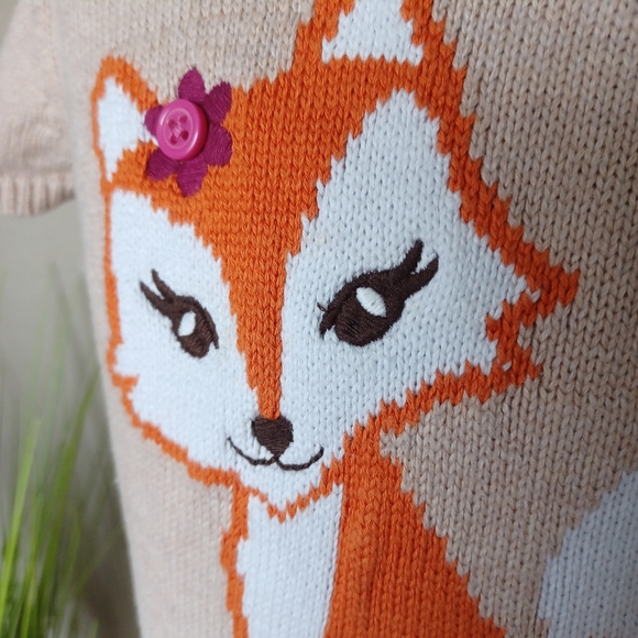 Gymboree Flower Fox Sweater Dress - Picture 4 of 7